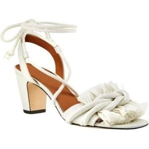 Tory Burch Ivory Sandals, Size 6.5, New